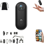 Go Snap Camera, Gosnap Necklace Camera, Nexshot Cam Body Thumb Action Mini 1080P, 360°Pocket Portable Magnet Hands-Free Wearable, for Work, Travel, Pet Walking (4K-Black)