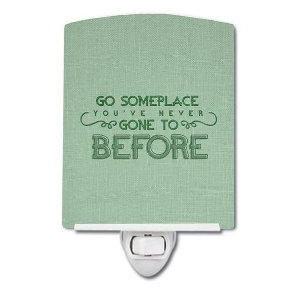 Go Someplace Youve Never Ceramic Night Light
