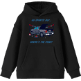 thumbnail image 1 of Go Sports! But Where's the Food? Kids Black Long Sleeve Hoodie-Small, 1 of 3