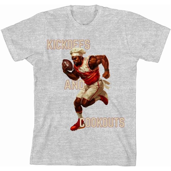 Go Sports! But Where's the Food? Youth Heather Gray Crew Neck Short Sleeve Tee-XXL