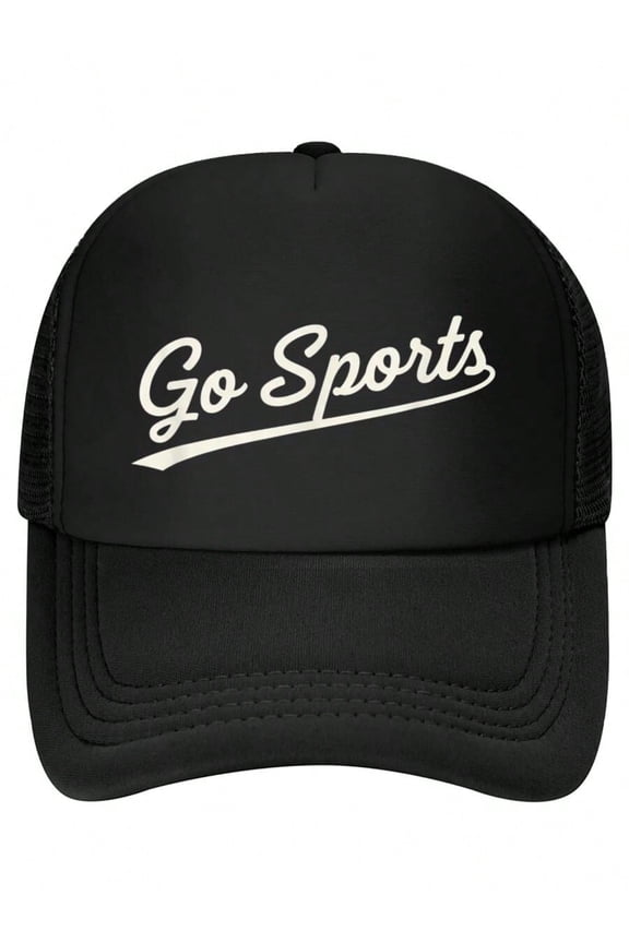 Go Sports Funny Football Script Fan Slogan Baseball Cap