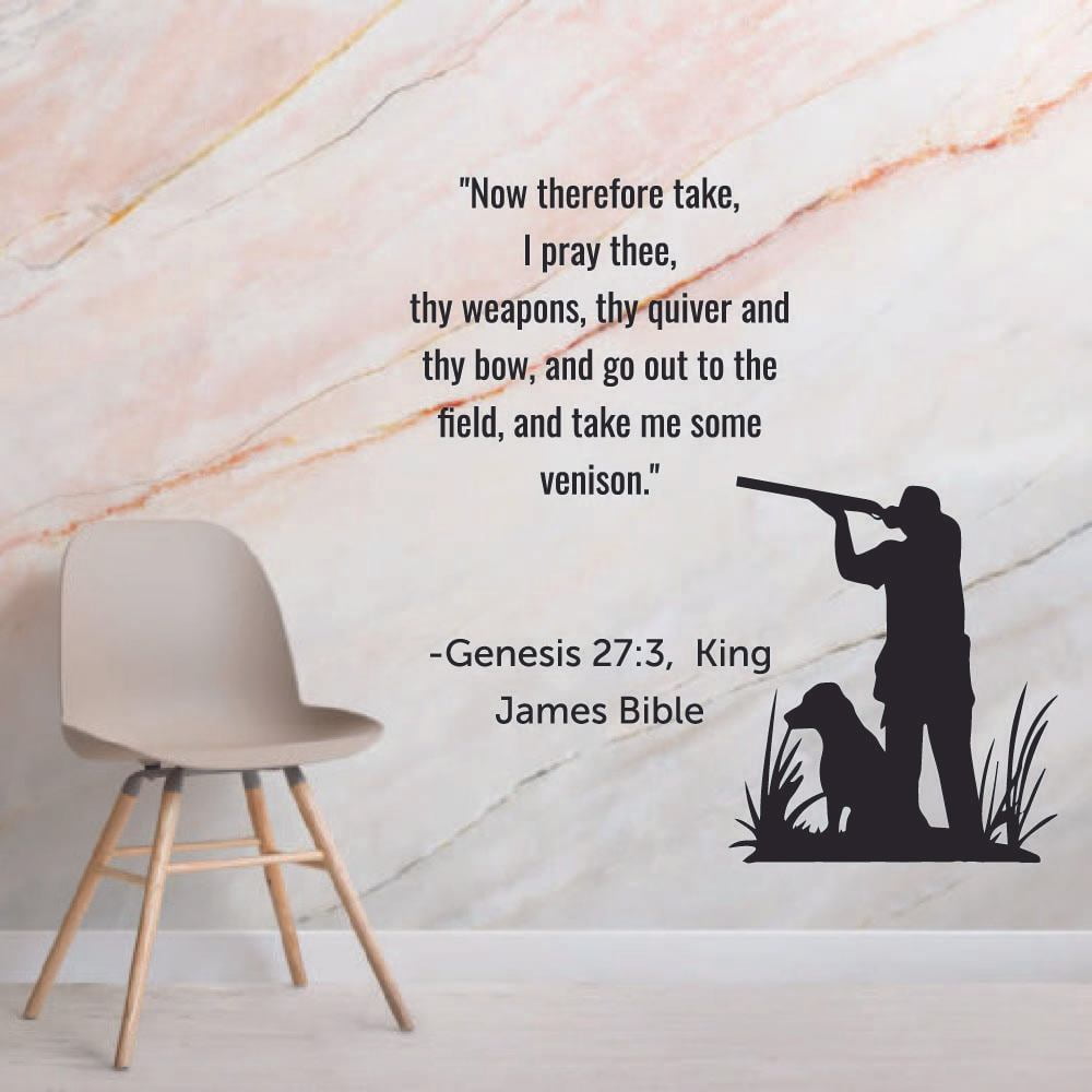 Go Out Take Me Some Venison Quote Hunting Hunter Huntsman Hunt Forest  Animal Quotes Wall Decal Sticker Vinyl Art Mural for Girls / Boys Home Room  Walls Bedroom House Decor Decoration (40x40, image size:1000x1000