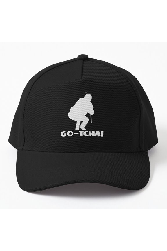 Go-Tcha Carp Fishing Baseball Hat, Angler Catch Wordplay Graphic Design, Classic Cap