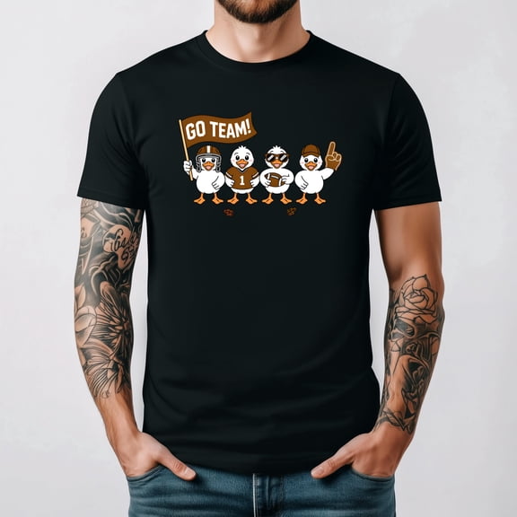 Go Team Duck Squad Cute Football Matching Family Graphic T Shirt, for men & women up to 5XL