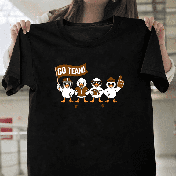 Go Team Duck Squad Cute Football Matching Family Sports Art Unisex T-Shirt, for men & women, up to size 5XL.