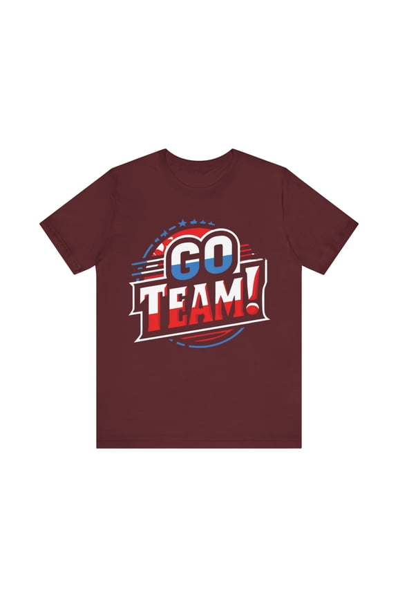 Go Team! Vibrant Red Athletic Apparel for Football Fans