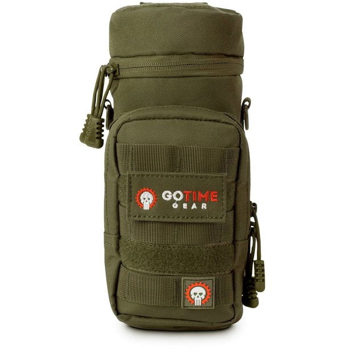 Go Time Gear Exo-Tek H2O MOLLE Water Bottle Carrier Pack, Fits 40 oz Wide-Mouth Bottles, Green