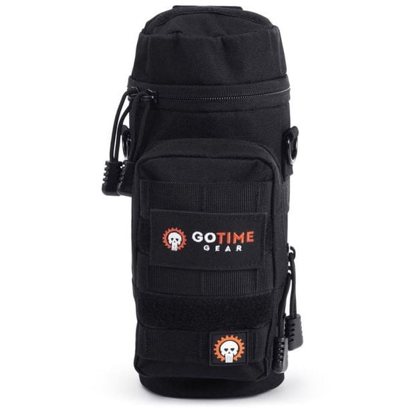 Go Time Gear Exo-Tek H2O MOLLE Water Bottle Carrier Pack, Fits 40 oz Wide-Mouth Bottles, Black