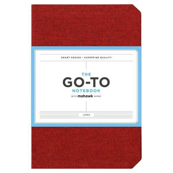 Go-To Notebook with Mohawk Paper, Brick Red Lined : (Lined Notebook, Notebook with Lines, Red Notebook) (Diary)