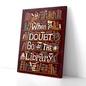 Go To The Library Bookself Librarian Poster Wall Art Home Decor Office Wall Art Living Room Decor, Paper Poster Only