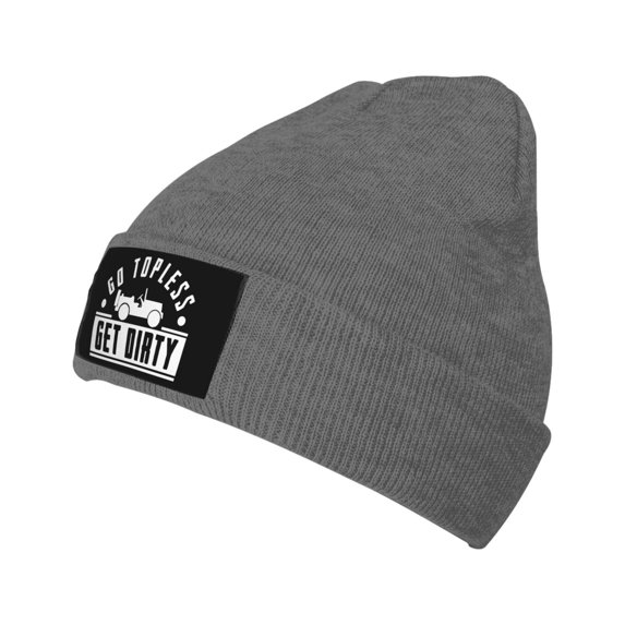 Go Topless Get Dirty Beanie for Men Women Slouchy Beanie Hats Winter Knit Caps Soft Ski Hat Unisex