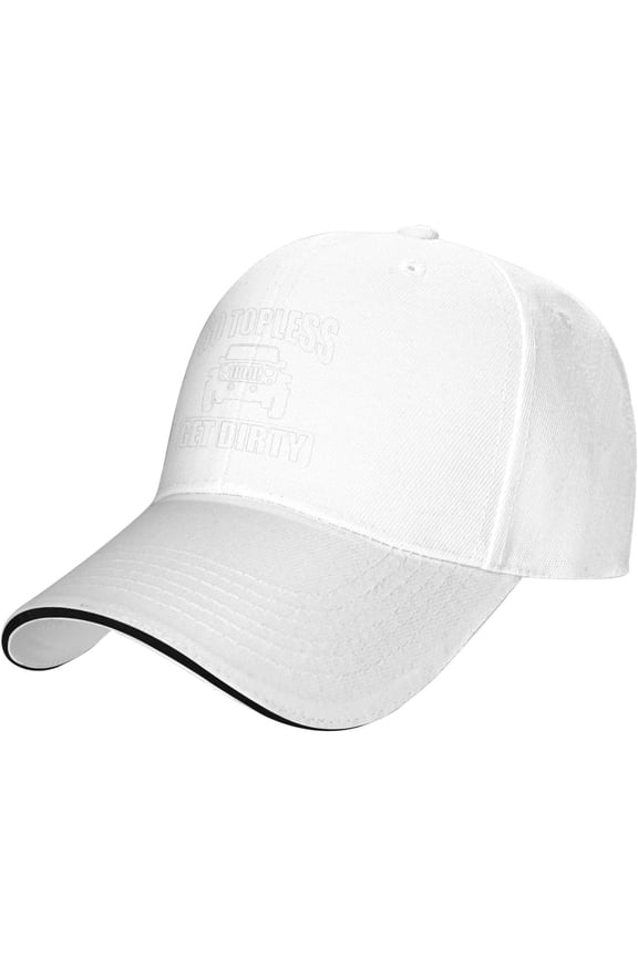 Go Topless Get Dirty Hat Baseball Cap Duck Tongue Cap Adult Sandwich Hat Skull Cap Black