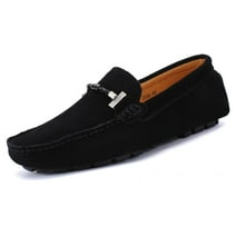 Go Tour New Mens Casual Loafers Moccasins Slip On Driving Shoes Black 9.5/43