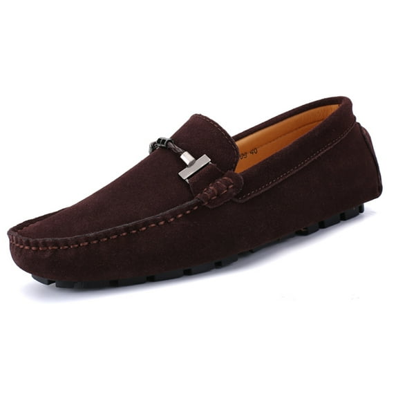 Go Tour New Mens Casual Loafers Moccasins Slip On Driving Shoes Brown 10/44