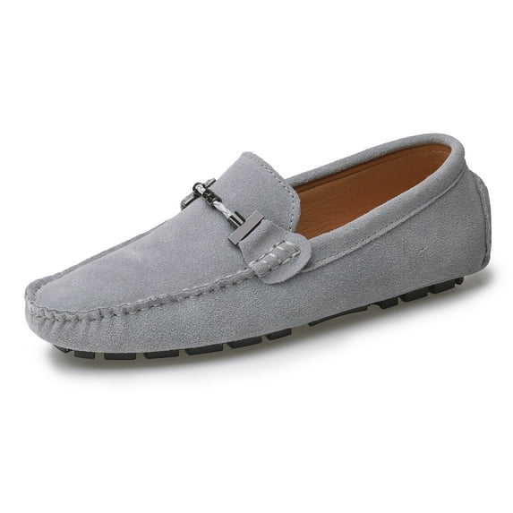 Go Tour New Mens Casual Loafers Moccasins Slip On Driving Shoes Grey 6.5/38