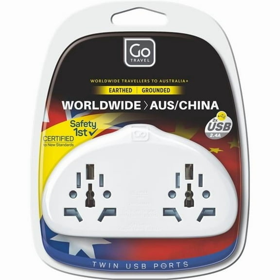 Go Travel 633 World - AUS & China Adaptor Duo Plus USB