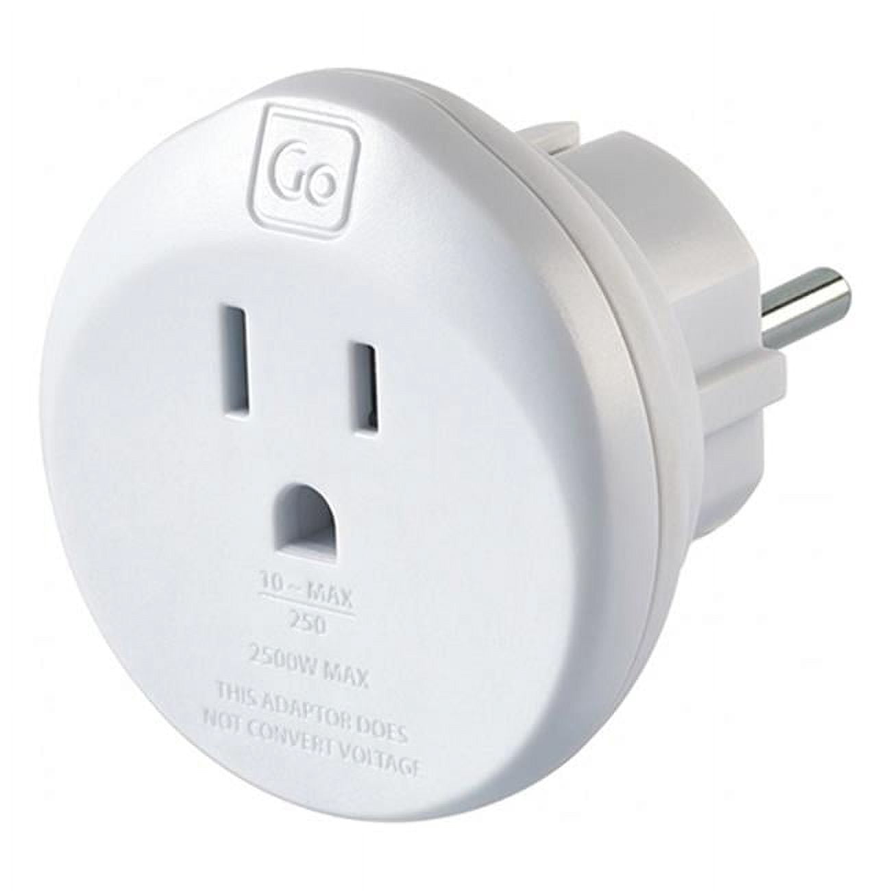 Go Travel DES-05563 USA-EU Adapter - White
