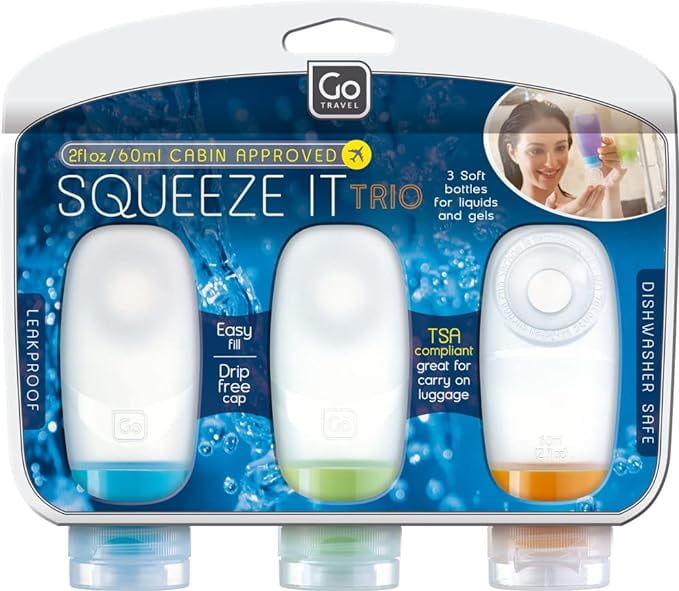 Go Travel Squeeze It Trio: Compact and Convenient Travel Bottle Set