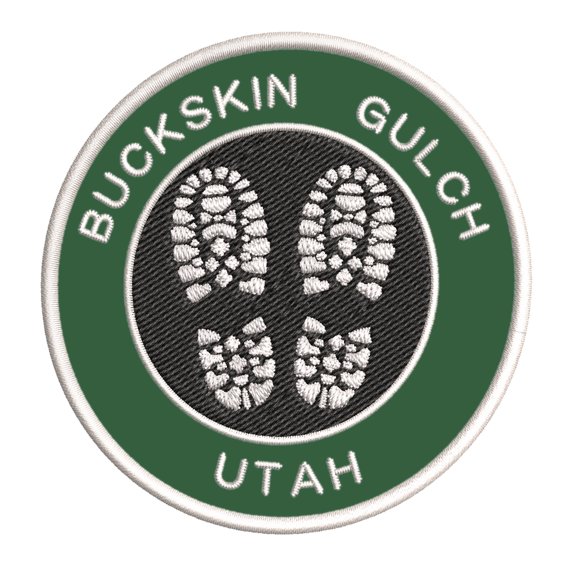 Go Trekking! At Buckskin Gulch, Utah 3.5 Inch Iron Or Sew On Embroidered Fabric Badge Patch Hiking Trails Iconic Series