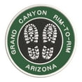 thumbnail image 1 of Go Trekking! At Grand Canyon Rim-To-Rim, Arizona 3.5 Inch Iron Or Sew On Embroidered Fabric Badge Patch Hiking Trails Iconic Series, 1 of 2