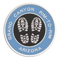 thumbnail image 1 of Go Trekking! At Grand Canyon Rim-To-Rim, Arizona 3.5 Inch Iron Or Sew On Embroidered Fabric Badge Patch Hiking Trails Iconic Series, 1 of 2