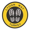 thumbnail image 1 of Go Trekking! At Lycian Way, Turkey 3.5 Inch Iron Or Sew On Embroidered Fabric Badge Patch Hiking Trails Iconic Series, 1 of 2
