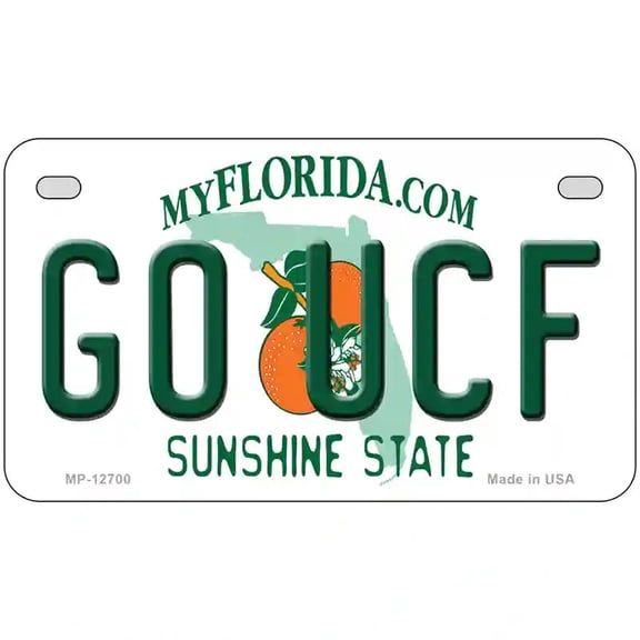 Go UCF Novelty Metal License Plate 7" x 4" Motorcycle (MP)