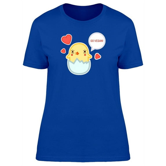 Go Vegan! Chick In Egg T-Shirt Women -Image by Shutterstock, Female x-Large