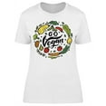 thumbnail image 1 of Go Vegan. Folk Art T-Shirt Women -Image by Shutterstock, Female Small, 1 of 2