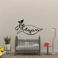 thumbnail image 1 of Go Vegan - Vegan Quote Vegetarian Lifestyle Vegetarianism Life Quote Vinyl Wall Art Sticker Decal Vegan Veganism Life Style Kitchen Room Dining Area Wall Design Home Decor Size (22x30 inch), 1 of 3