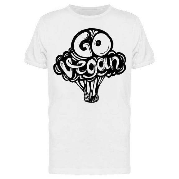 Go Vegan. Sign T-Shirt Men -Image by Shutterstock, Male Medium