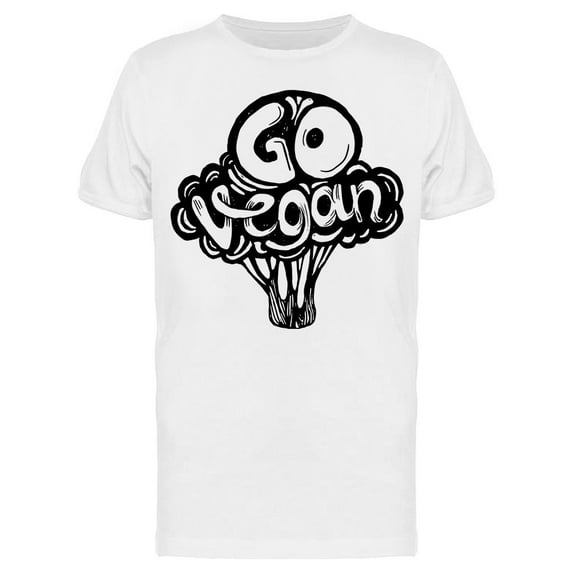 Go Vegan. Sign T-Shirt Men -Image by Shutterstock, Male x-Large