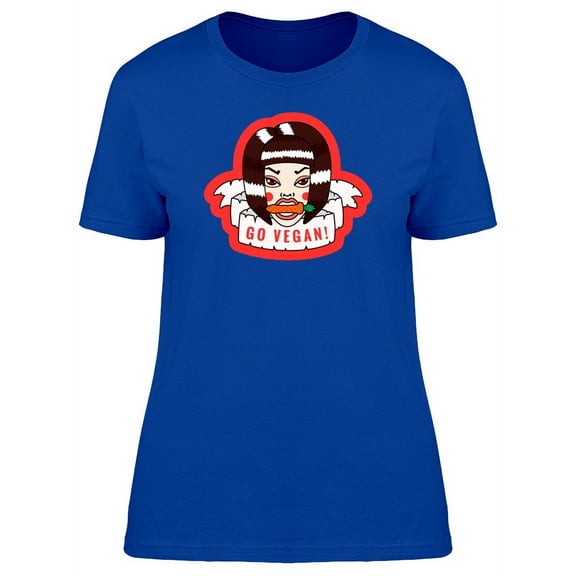 Go Vegan! Tattoo Girl Carrot T-Shirt Women -Image by Shutterstock, Female x-Large