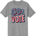 thumbnail image 1 of Go Vote! Adult Heather Gray Crew Neck Short Sleeve Tee-Medium, 1 of 4