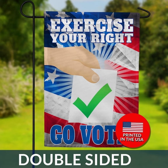 Go Vote Double Sided Flag American Flag Design Civic Duty