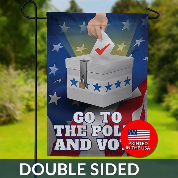 Go Vote Flag Patriotic Election Garden or House Flag