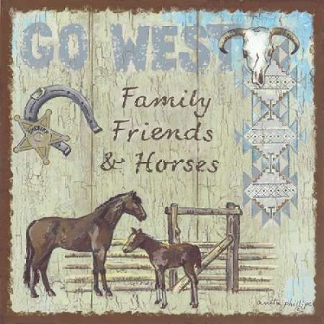 Go West Canvas Art - Anita Phillips (24 x 24)