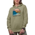 thumbnail image 1 of Go Wild for a While with Mountains, River, Nature, Travel & Adventure Themed Art Merch Gift, Sand Hooded Sweatshirt or Hoodie, Small, 1 of 5