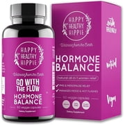 Happy Healthy Hippie Go With The Flow Hormone Balance Supplement for PMS Support, 60 Capsules