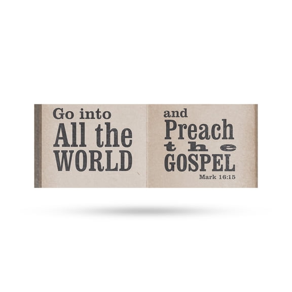 Go Into All The World Vinyl Decal 12 Inch x 5 Inch Weatherproof Heavy-Duty Adhesive Backing | Inspirational Message, Faith-Based Design, Durable Material | Made in USA