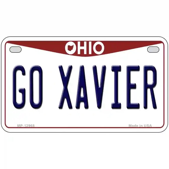 Go Xavier Novelty Metal License Plate 7" x 4" Motorcycle