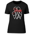 thumbnail image 1 of Go Your Own Way / Caption T-Shirt Women -Image by Shutterstock, Female Medium, 1 of 4