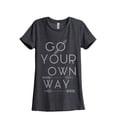 thumbnail image 1 of Go Your Own Way Women's Fashion Relaxed T-Shirt Tee Charcoal Grey Small, 1 of 3