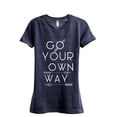 thumbnail image 1 of Go Your Own Way Women's Fashion Relaxed T-Shirt Tee Heather Navy Medium, 1 of 3
