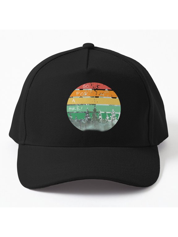 Go for a Hike Baseball Cap, Outdoor Trail Adventure Statement Design, Classic Hat