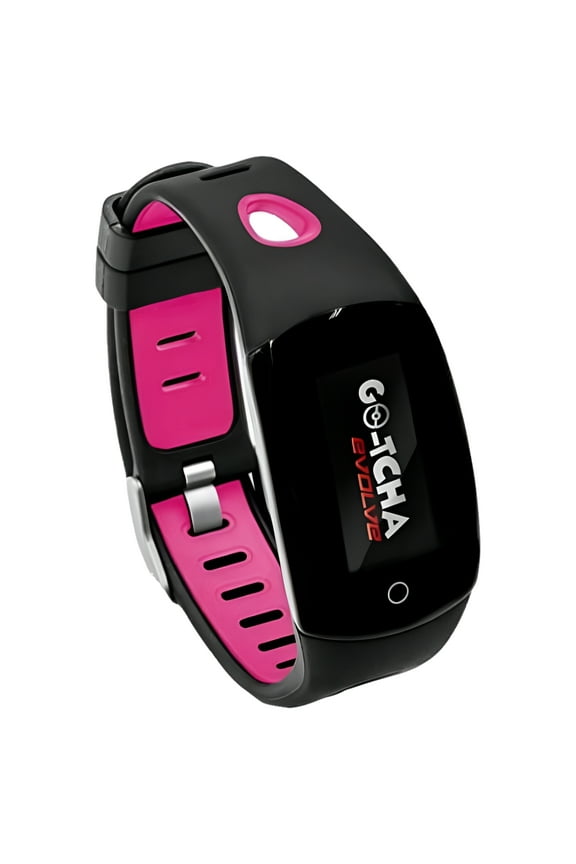 Go-tcha Evolve (Go-tcha 2) LED-Touch Wristband Watch for Pokemon Go with Auto Catch and Auto Spin - Black/Pink