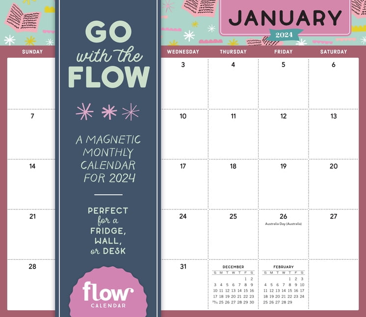 Go with the Flow A Monthly Calendar 2025 A Monthly