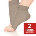 thumbnail image 1 of Go2 Compression Ankle Socks Plantar Fasciitis Foot Heel & Arch Support (Nude S, 2 Pairs), 1 of 4