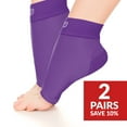 thumbnail image 1 of Go2 Compression Ankle Socks Plantar Fasciitis Foot Heel & Arch Support (Purple S, 2 Pairs), 1 of 4