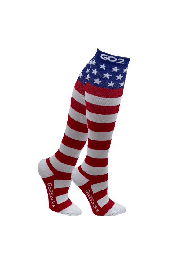 Compression Socks Unisex Military Color Design | USA Flag Stars Stripes | Camo Navy Green Army Gray | Athletic Running Socks | Medical Graduated | Travel Sports Outdoors (1P StarStripes, S)